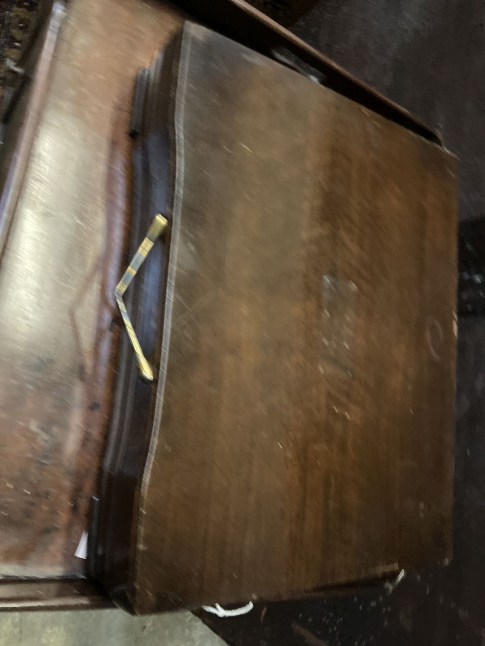 A George III mahogany night table, width 50cm depth 44cm height 77cm